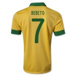 13/14 Brazil #7 Bebeto Yellow Home Jersey Shirt