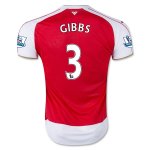Arsenal Home Soccer Jersey 2015-16 GIBBS #3