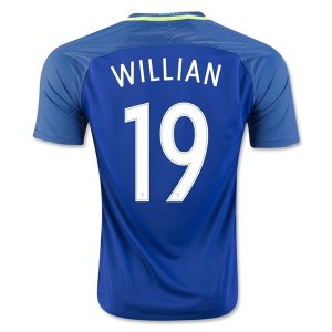 Brazil Away Soccer Jersey 2016 WILLIAN 19