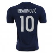 Sweden Away Soccer Jersey 2016 IBRAHIMOVIC #10