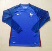 France Home Soccer Jersey Euro 2016 LS