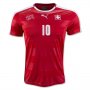 Switzerland Home Soccer Jersey 2016 XHAKA #10