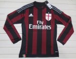 Ac Milan Home Soccer Jersey 2015-16 Long Sleeve