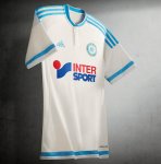 Olympique Marseille Home Soccer Jersey 2015-16 White
