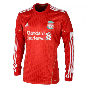 Liverpool Home Red Retro Long Sleeve Jerseys Shirt 11/12