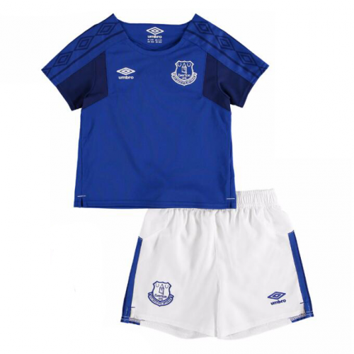 Everton Home Soccer Suits 2017/18 Shirt and Shorts Kids