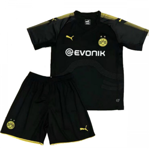 Kids Dortmund Away Soccer Kit 2017/18 (Shirt+Shorts)