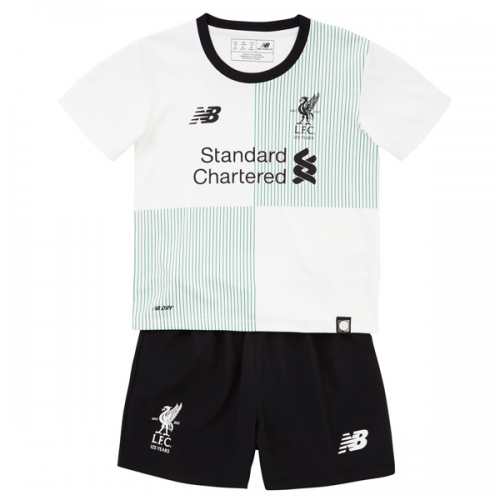 Liverpool Away Soccer Kits 2017/18 Shirt and shorts Kids White