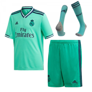 19-20 Real Madrid Third Away Green Soccer Jerseys Whole Kit(Shirt+Short+Socks)