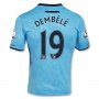 13-14 Tottenham Hotspur #19 DEMBELE Away Blue Jersey Shirt