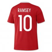 Wales Home Soccer Jersey 2016 10 RAMSEY