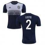 Sweden Away Soccer Jersey 2016 Lustig 2