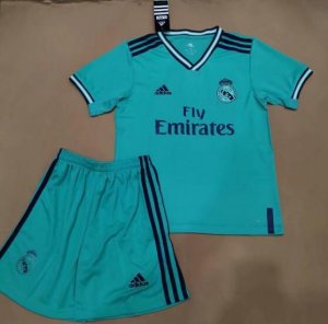 Children Real Madrid Third Away Soccer Suits 2019/20 Shirt and Shorts