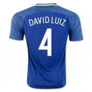 Brazil Away Soccer Jersey 2016 DAVID LUIZ 4