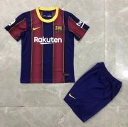 Children Barcelona Home Soccer Suits 2020/21 Shirt and Shorts