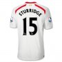 13-14 Liverpool #15 STURRIDGE Away White Soccer Jersey Shirt