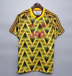 Retro Arsenal Away Yellow Soccer Jerseys 1991/93