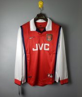 Retro Arsenal Home Long Sleeve Soccer Jersey 1998