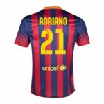 13-14 Barcelona #21 Adriano Home Soccer Jersey Shirt