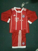 Bayern Munich Home Soccer Suits 2017/18 Shirt and Shorts Kids LS
