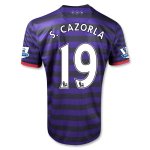 12/13 Arsenal #19 S.Cazorla Away Soccer Jersey Shirt
