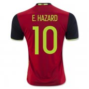 Belgium Home Soccer Jersey 2016 E. HAZARD #10