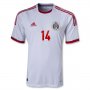 2013 Mexico #14 CHICHARITO Away White Soccer Jersey Shirt