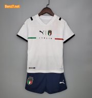 Children Italy Away Soccer Suits 2021 EURO
