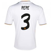 13-14 Real Madrid #3 Pepe White Home Soccer Jersey Shirt