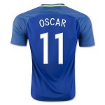 Brazil Away Soccer Jersey 2016 OSCAR 11