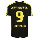 13-14 Borussia Dortmund #9 Lewandowski Away Black Jersey Shirt