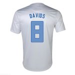 2013 Netherlands #8 Davids Away White Jersey Shirt