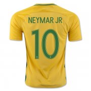 Brazil Home Soccer Jersey 2016 NEYMAR JR #10