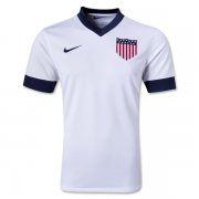 2013 USA Home White Soccer Jersey Shirt(Player Version)