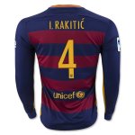 Barcelona LS Home 2015-16 I. RAKITIC #4 Soccer Jersey