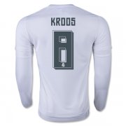 Real Madrid LS Home Soccer Jersey 2015-16 KROOS #8
