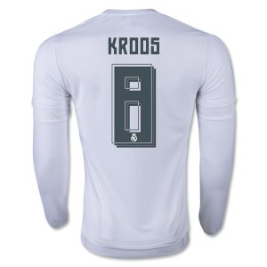 Real Madrid LS Home Soccer Jersey 2015-16 KROOS #8
