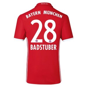 Bayern Munich Home Soccer Jersey 2016-17 28 BADSTUBER