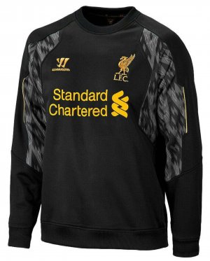 13-14 Liverpool Black Long Sleeve Crew Sweatshirt