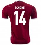 Denmark Euro Home Soccer Jersey 2016 SCHÖNE #14