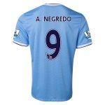 13-14 Manchester City #9 A.NEGREDO Home Soccer Shirt