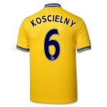 13-14 Arsenal #6 Koscielny Away Yellow Jersey Shirt