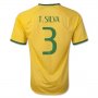 2014 Brazil #3 T.SILVA Home Yellow Jersey Shirt