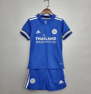 Children Leicester City Home Soccer Uniforms 2020/21