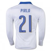 Italy Away Soccer Jersey 2016 PIRLO #21 LS