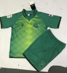 Children Real Sociedad Away Green Soccer Suits 2019/20 Shirt and Shorts