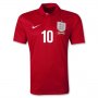2013 England #10 ROONEY Away Red Jersey Shirt