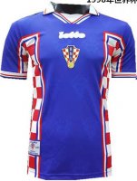 Croatia Retro Away Soccer Jersey Shirt 1998