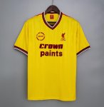 Retro Liverpool Away Soccer Jersey Yellow 1985/86