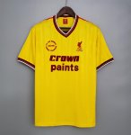 Retro Liverpool Away Soccer Jersey Yellow 1985/86
